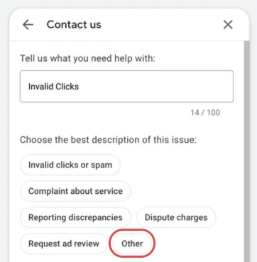 The issue descriptions with Other outlined